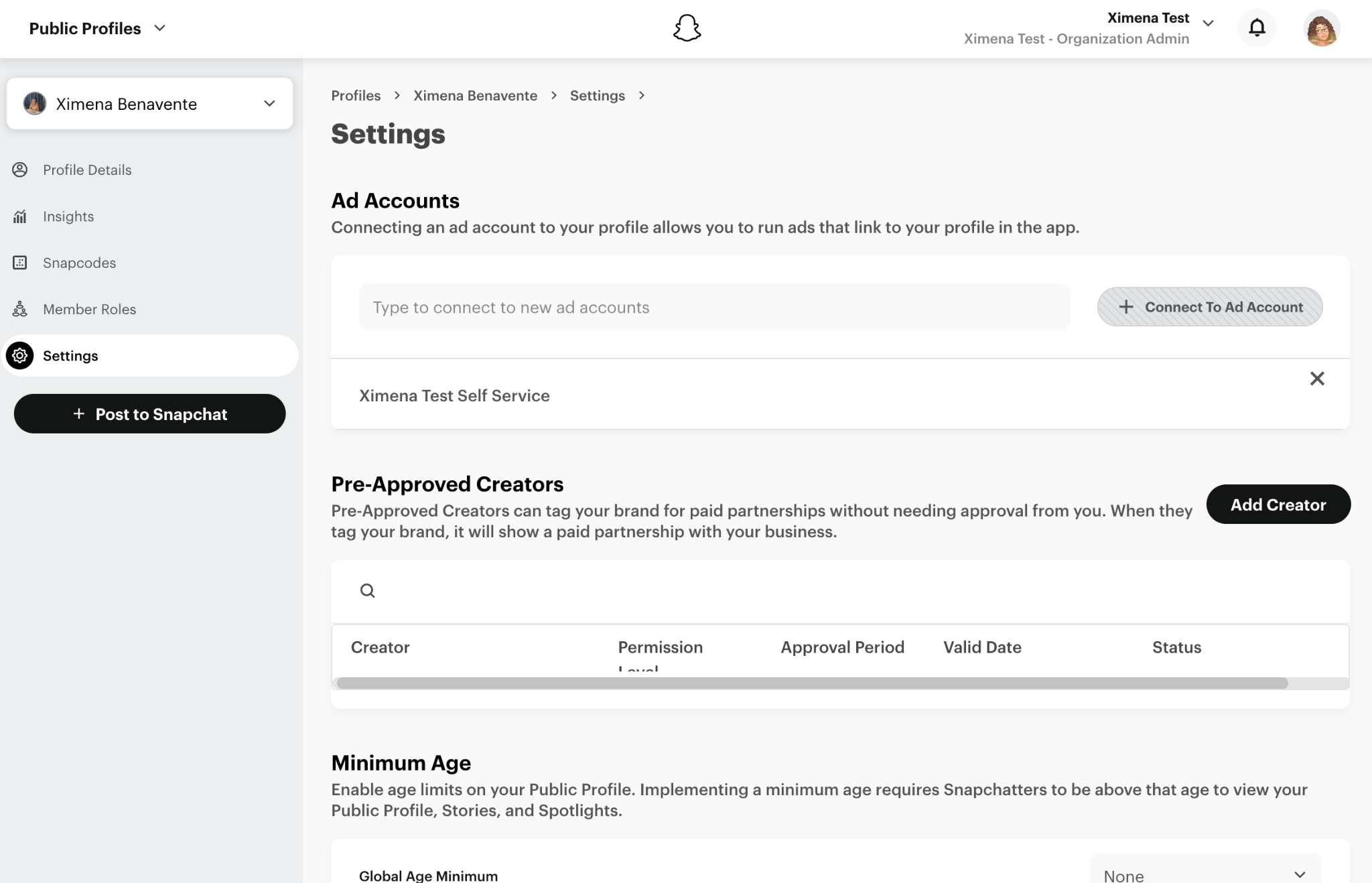 Add Creator Button