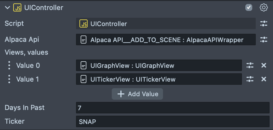 UI Controller script