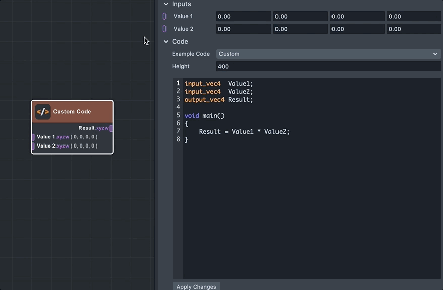 Animation showing how example codes work