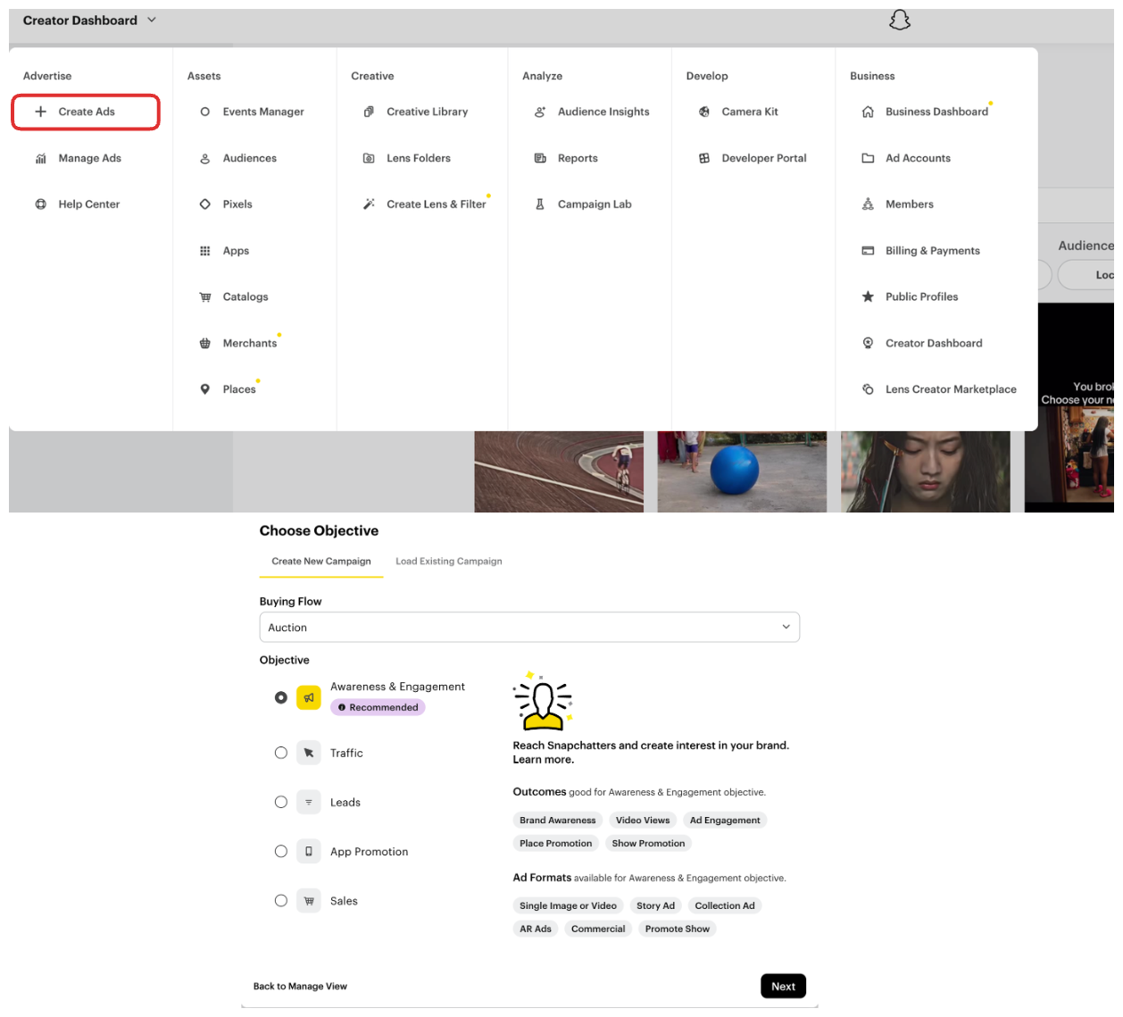 Create new ad