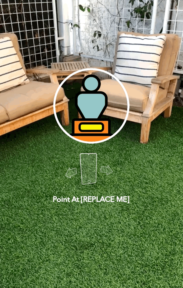 Animation showcasing the Location Is Near hint