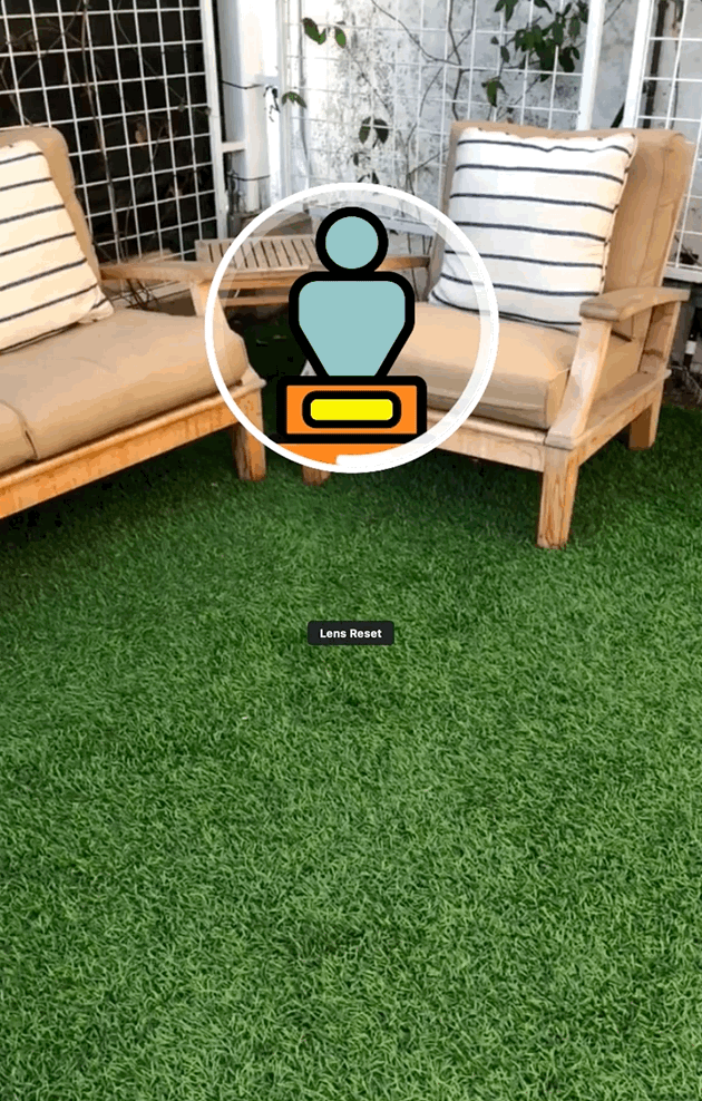 Animation showcasing the Location Is Loading hint
