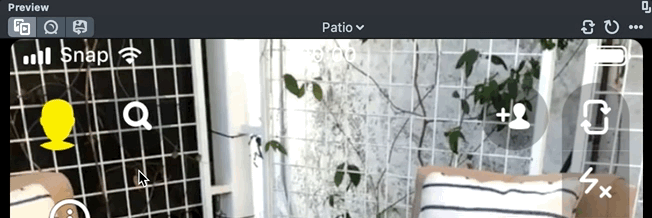 Animation showcasing how to select the Interactive Environment preview
