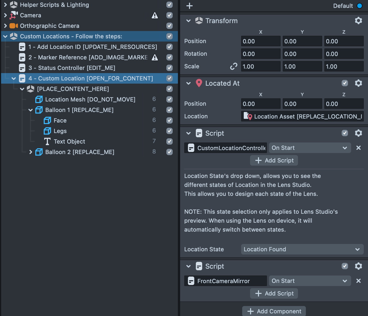 Image of custom content added as a child to the parent of 4 - Custom Location