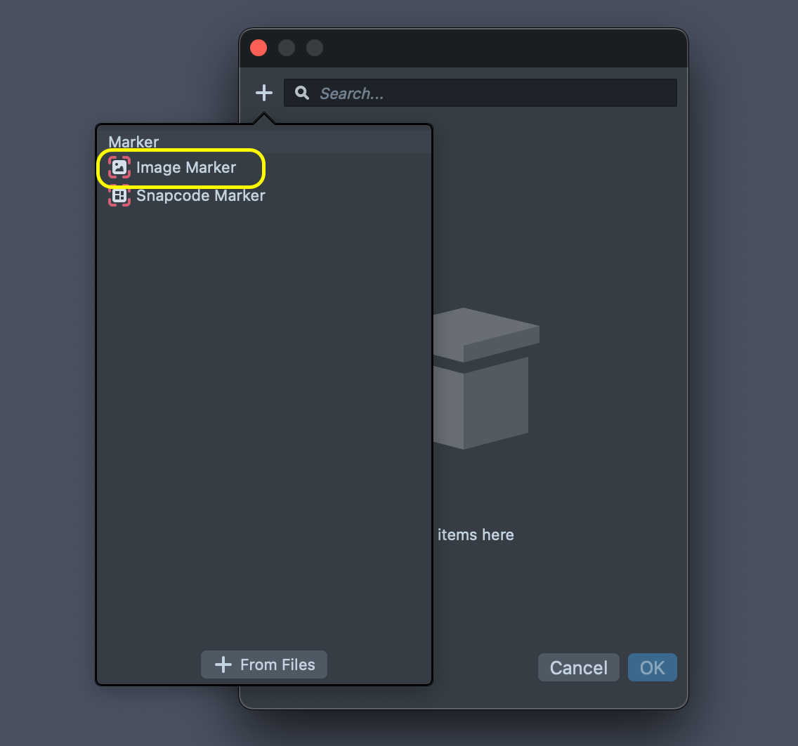 Image showcasing the selection of Image Marker