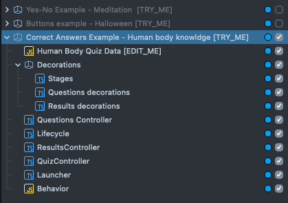 Human body knowledge: scene objects