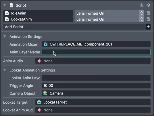 Interactive Look At Template