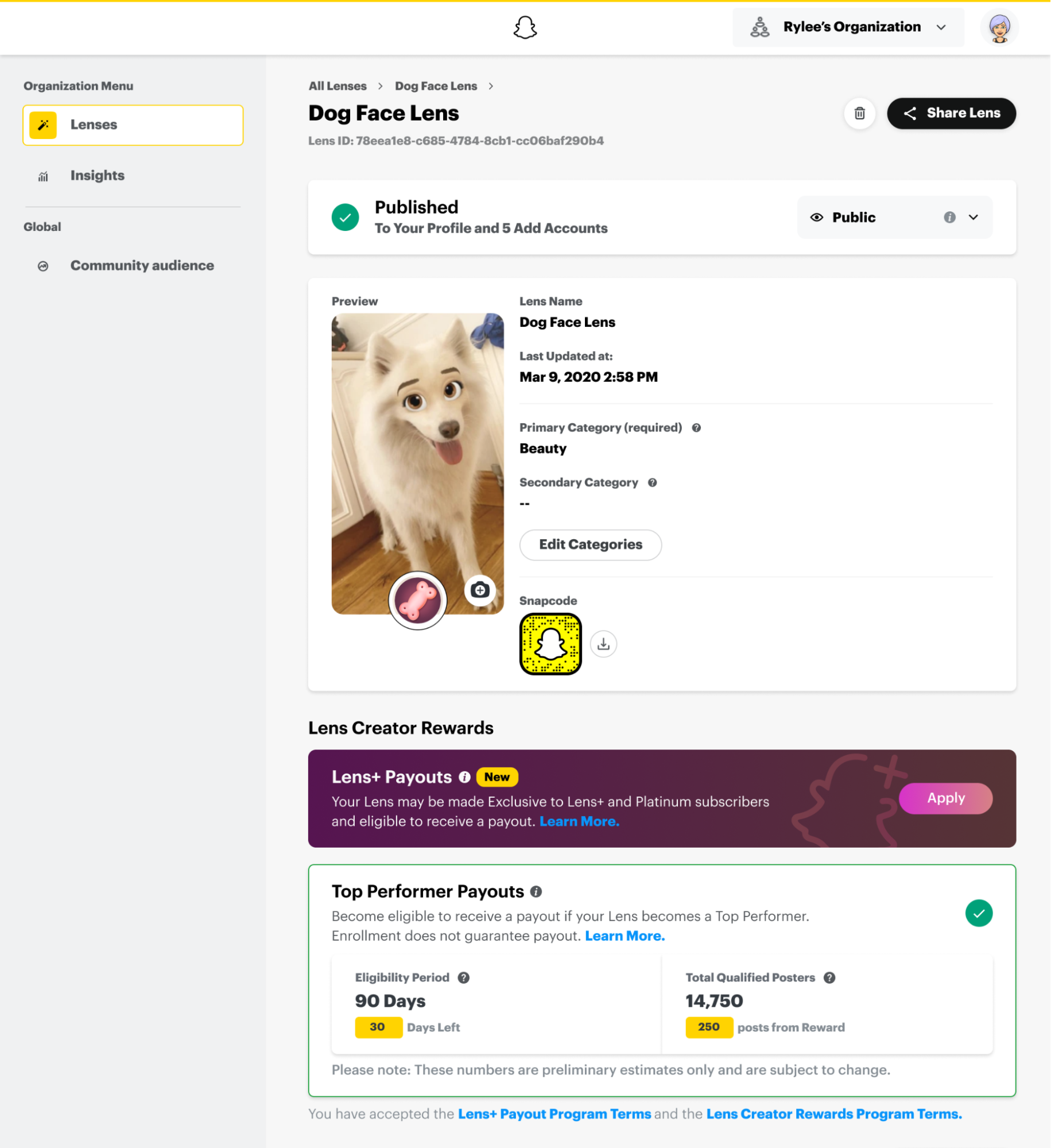 Published &amp; enrolled