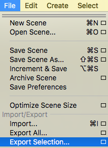 Export Selection
