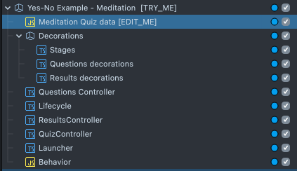 Meditation: quiz data location