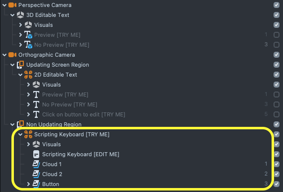Image showcasing the scripting keyboard components