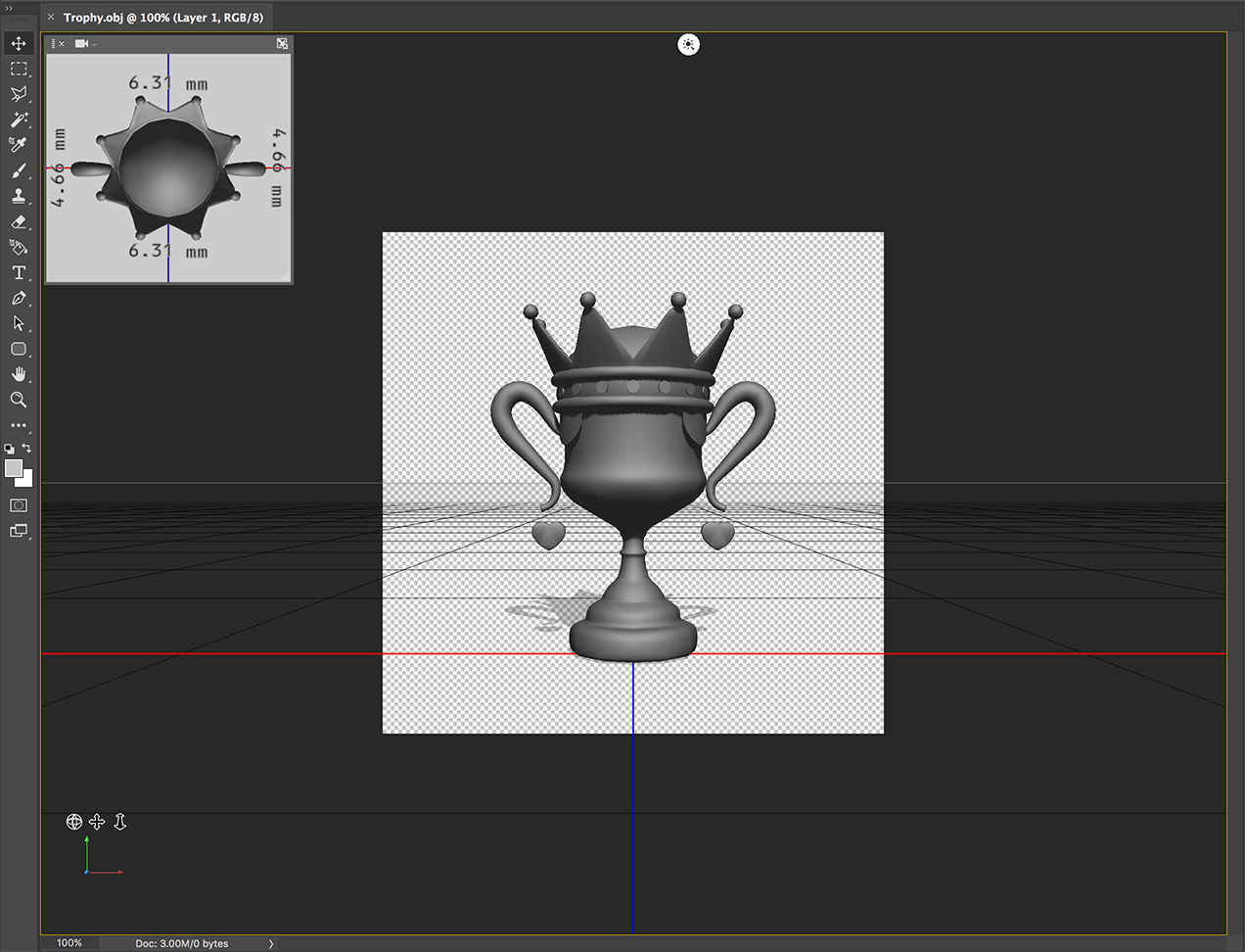 Importing into Photoshop