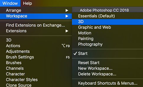 Importing into Photoshop