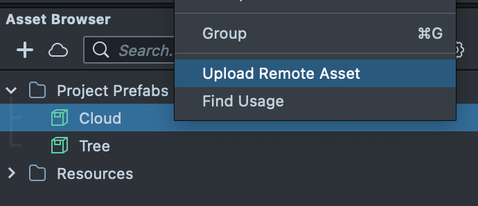 Upload Remote Assets