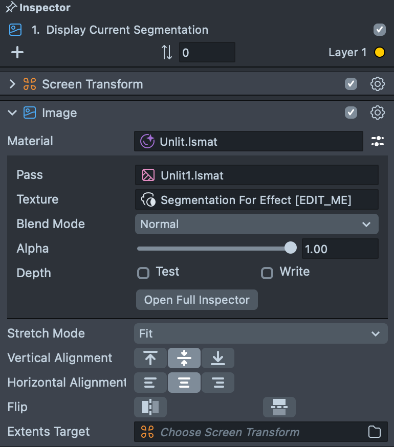 Static picture of Camera 1 Feedback Loop
