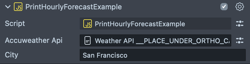 hourly forecast script