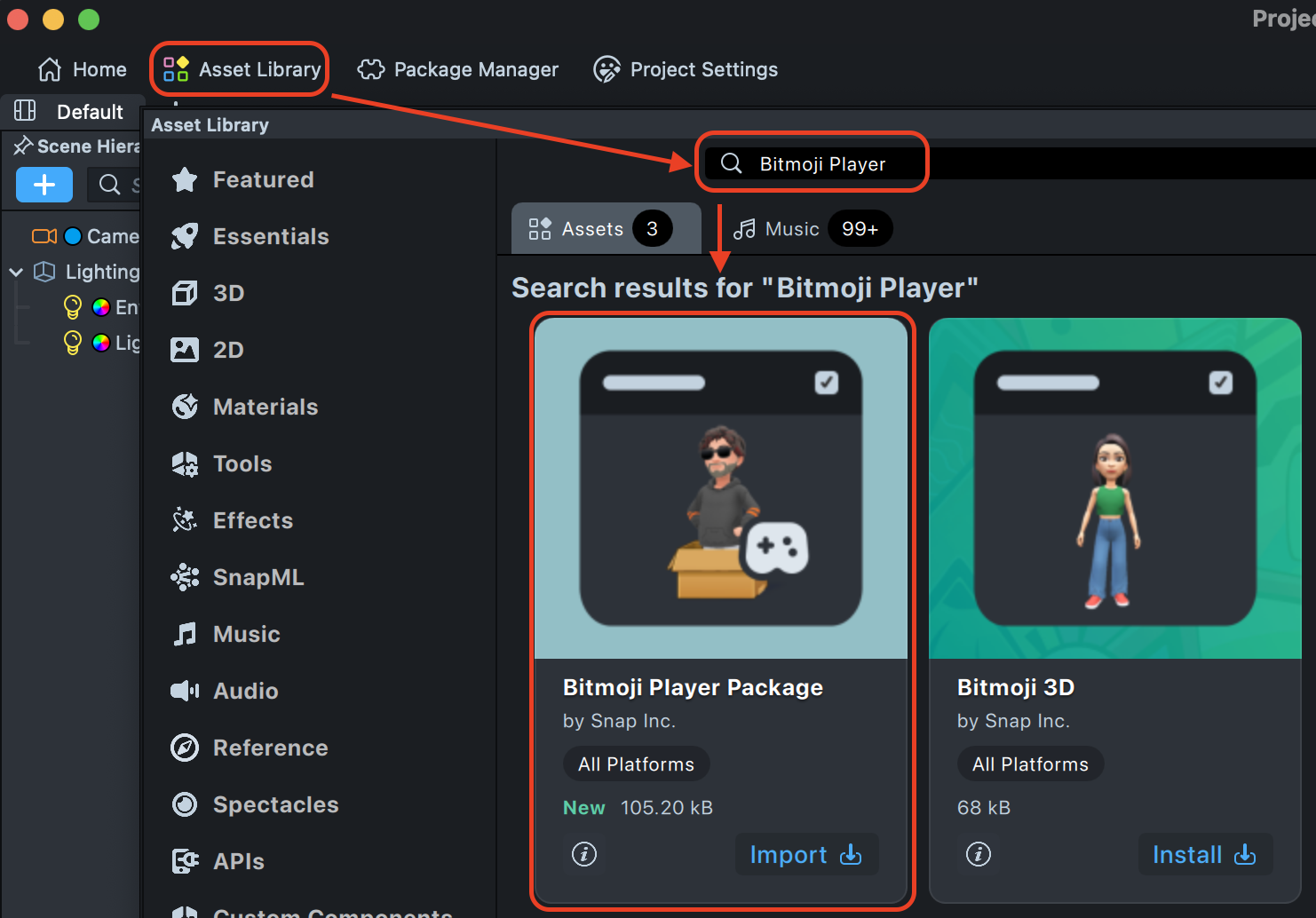 Bitmoji Player Package Asset
